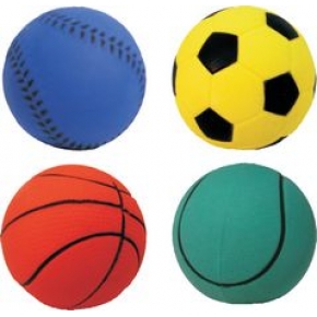 Assorted Sports Ball 2.5" Floaties Dog Toy My Pet 