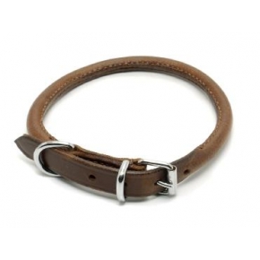 Ancol Collar Round Chestnut Leather 16"