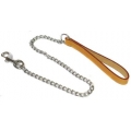 Ancol Heavy Chain Lead Tan Handle 30"