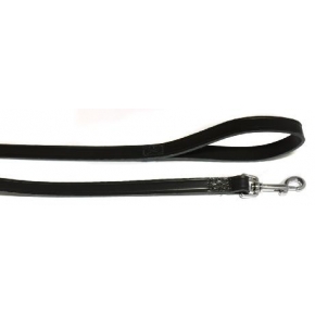 Ancol Leather Lead Black Plain 3/4"