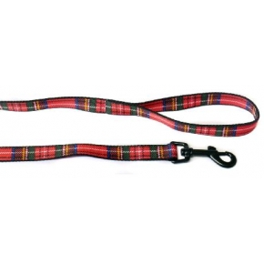 Ancol Nylon Red Tartan lead 1.2 mtr. x 19mm