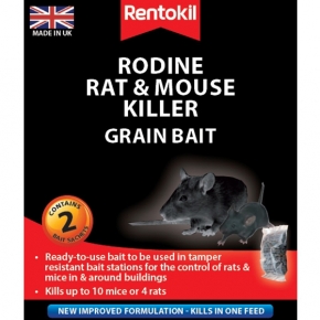 Rentokil Rodine Rat & Mouse Killer Grain Bait - 2 Sachet