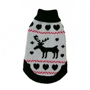 Animate Grey Polo Neck Reindeer Christmas Jumper 8"