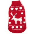 Animate Red Polo Neck Reindeer Christmas Jumper 8"