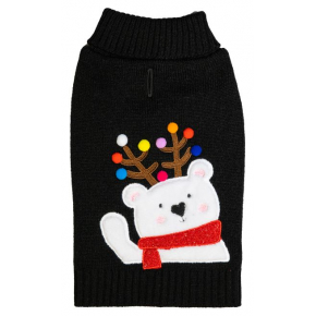 Sotnos Christmas Polar Bear Jumper Medium 33cm