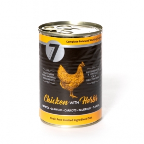 Seven Grain Free Adult Chicken, Herbs Wet Dog Food 400g Can