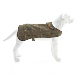 Tweed Dog Coat 12 Large With Chocolate Fleece Inner Tweedmill Textiles