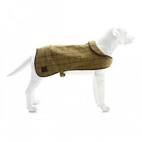 Tweed Dog Coat 922 Large With Chocolate Fleece Inner Tweedmill Textiles