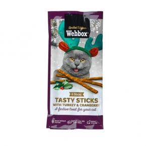 Webbox Festive Christmas Cat Sticks Turkey And Cranberry 30g