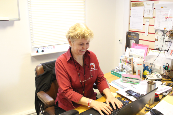 Karen at Desk